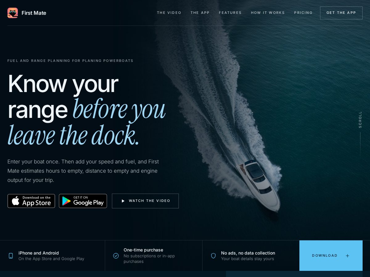 Landing-page snapshot of firstmatefuel.com