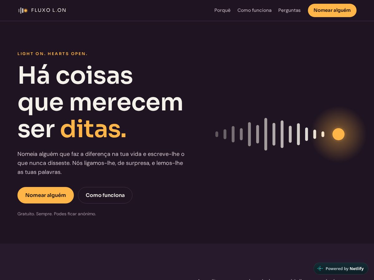 Landing-page snapshot of fluxolon.com