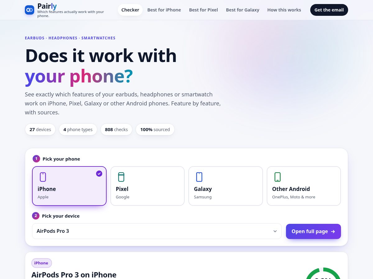 Landing-page snapshot of gopairly.com