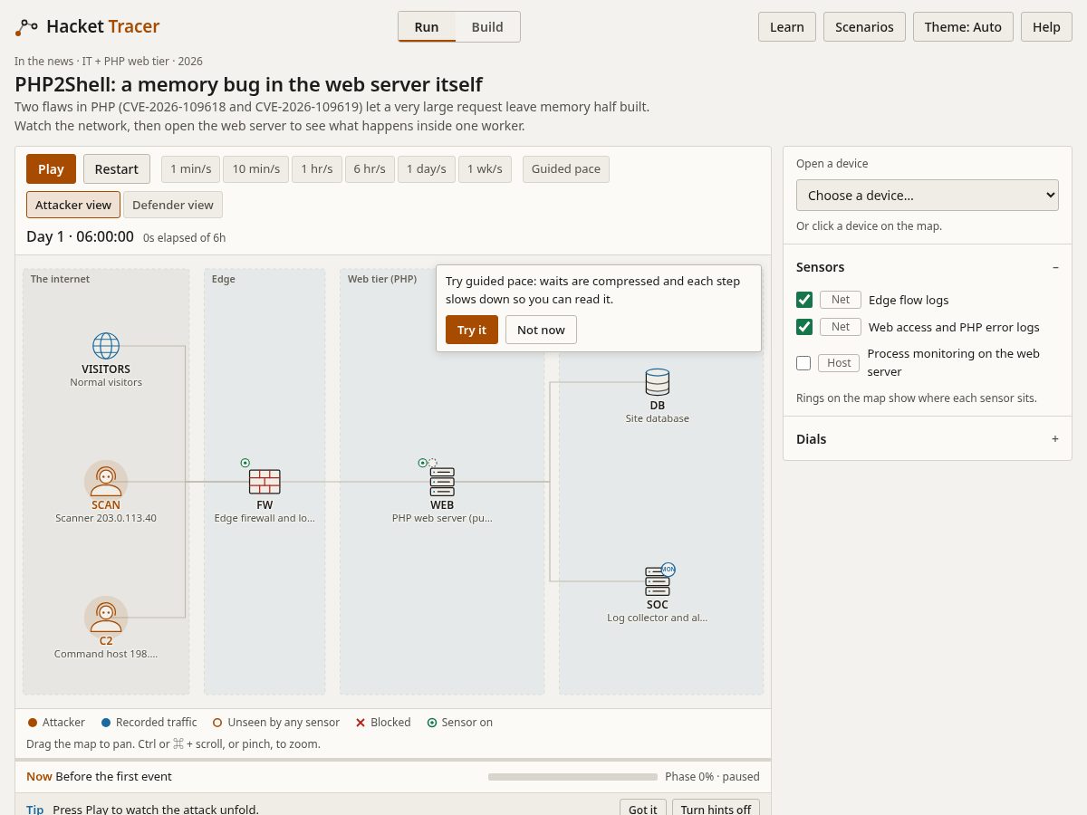 Landing-page snapshot of hackettracer.com