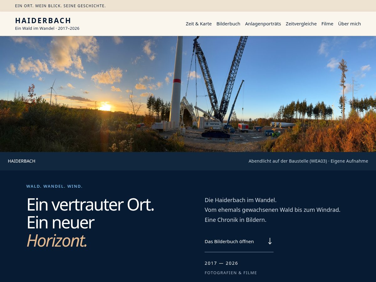 Landing-page snapshot of haiderbach.fyi
