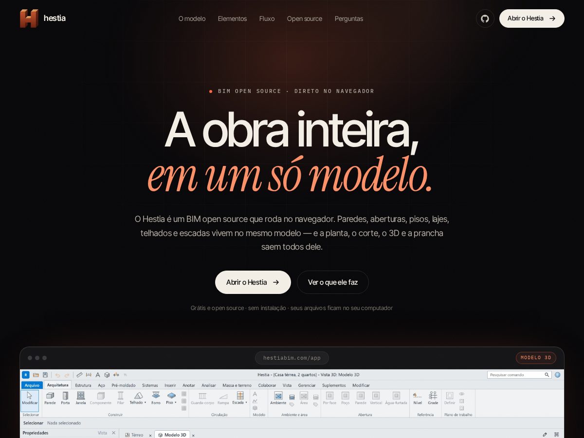 Landing-page snapshot of hestiabim.com