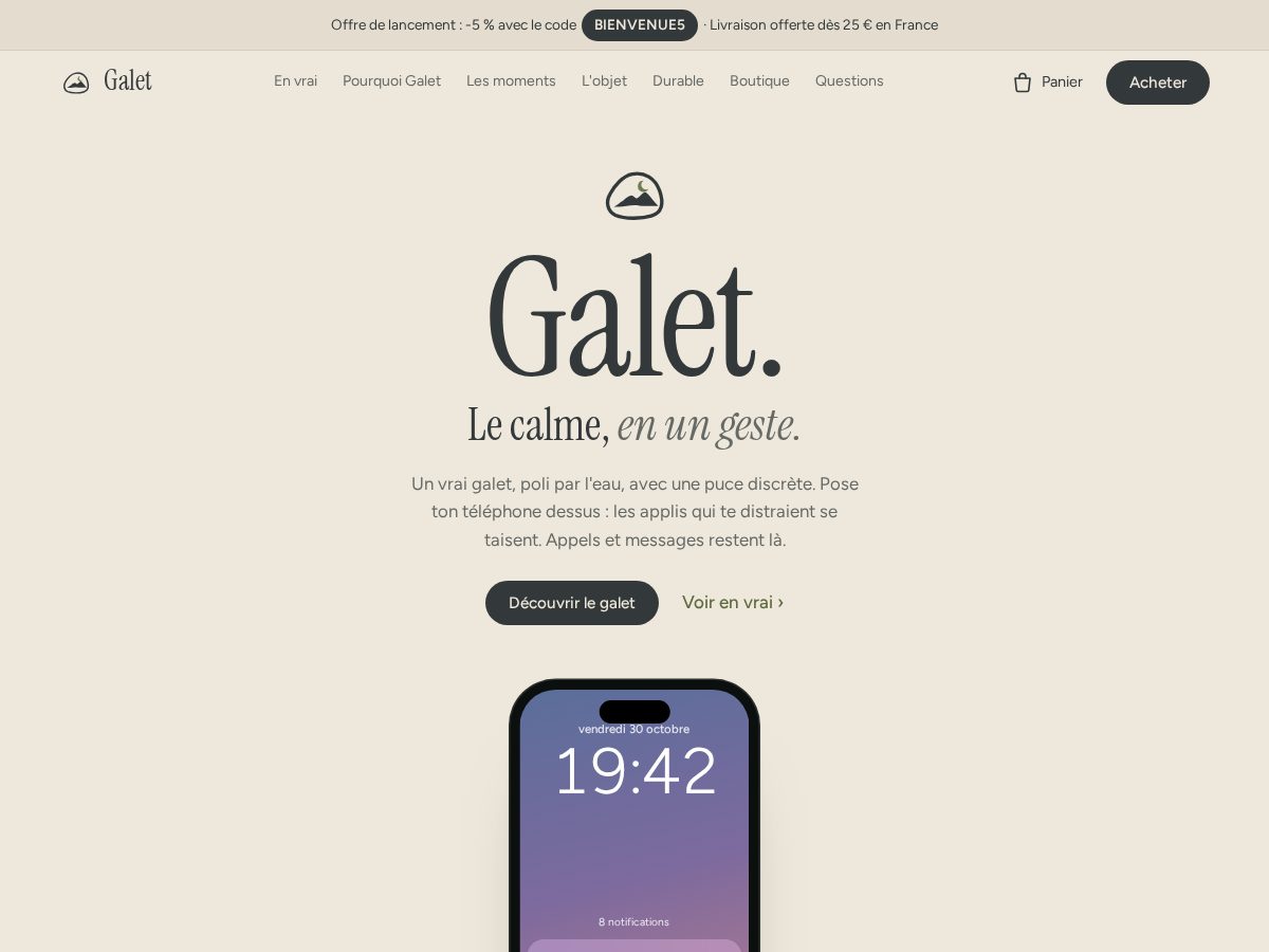 Landing-page snapshot of homegalet.com