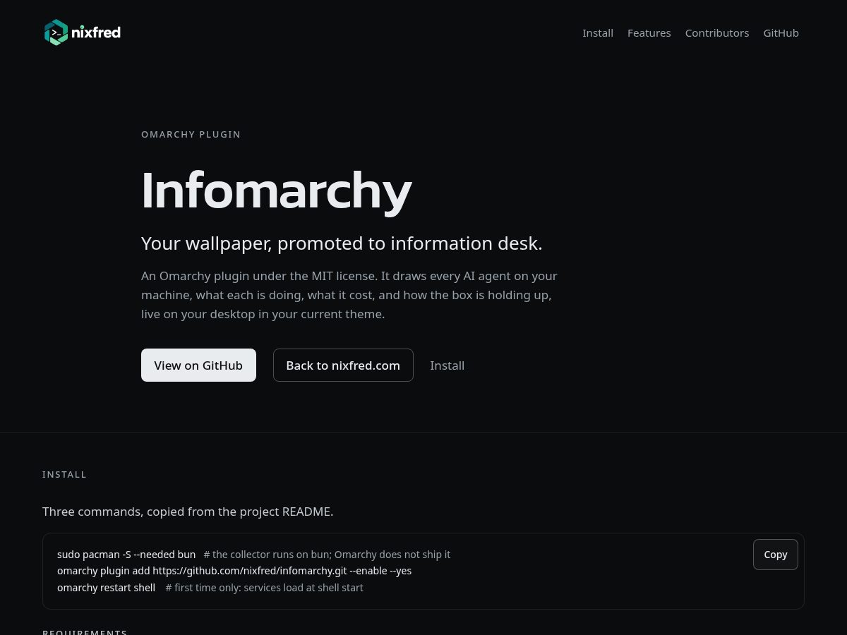 Landing-page snapshot of infomarchy.com