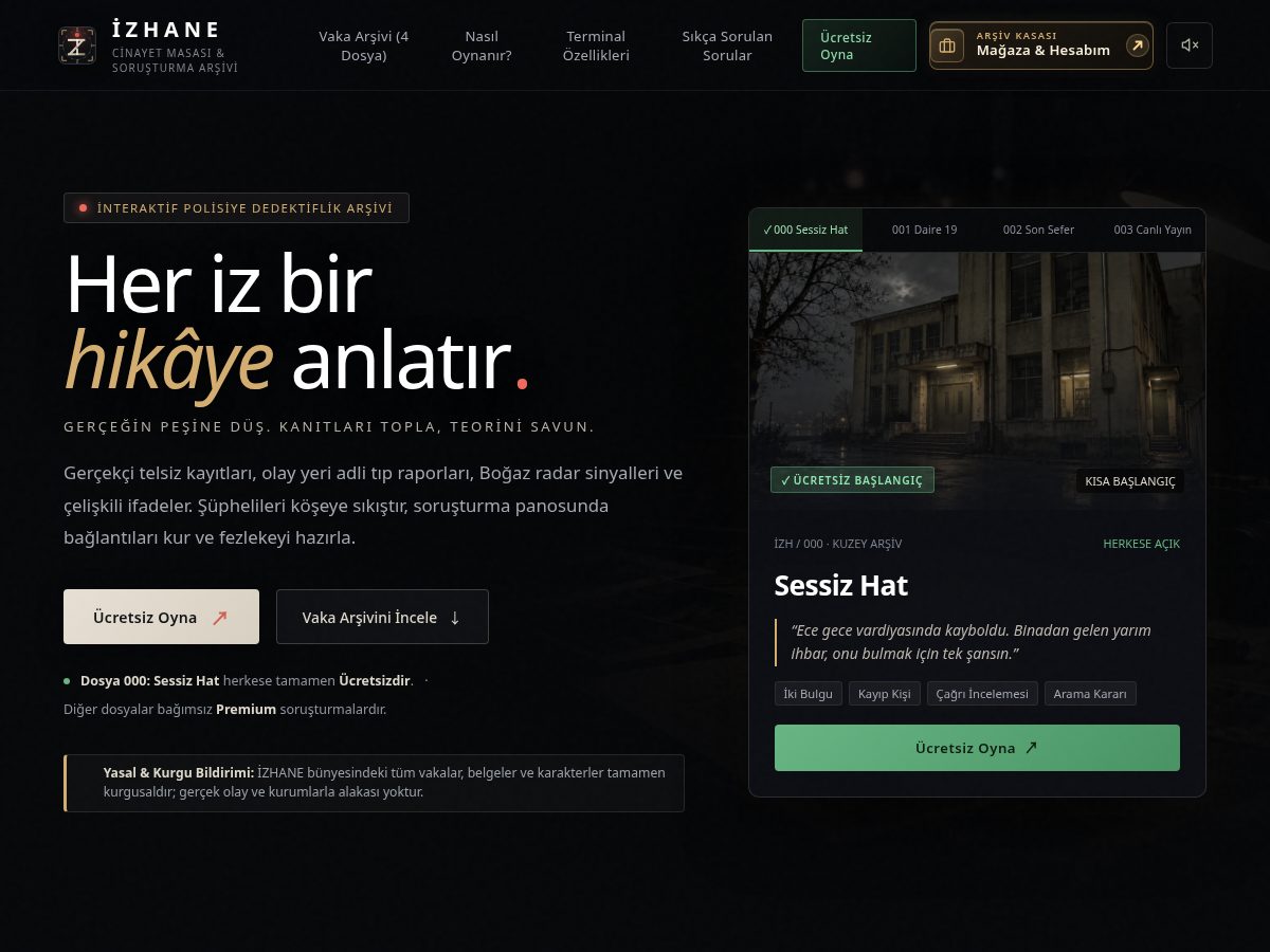 Landing-page snapshot of izhane.com