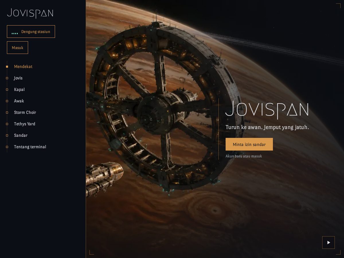 Landing-page snapshot of jovispan.com