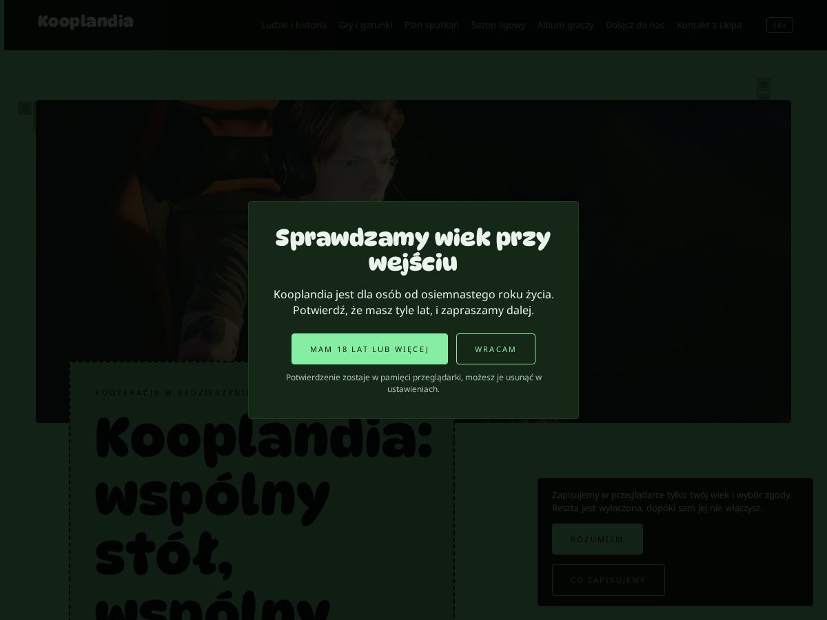 Landing-page snapshot of kooplandia.com