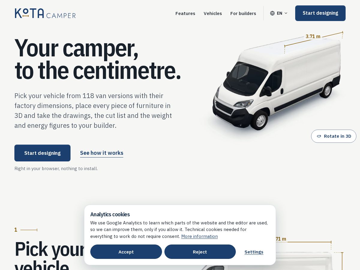 Landing-page snapshot of kotacamper.com