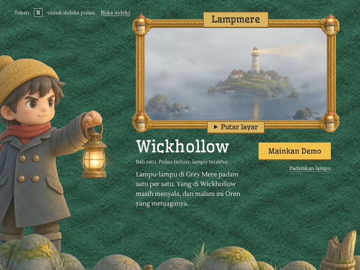 Landing-page snapshot of lampmere.com
