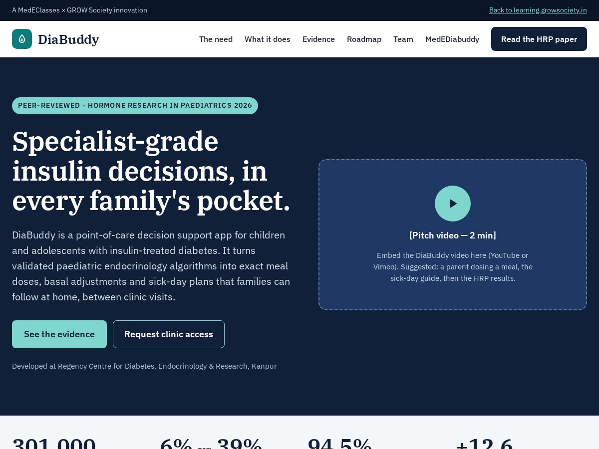 Landing-page snapshot of medeclasses.com