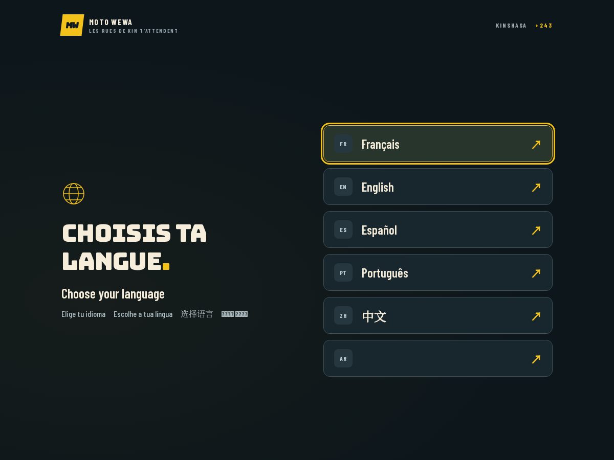 Landing-page snapshot of motowewa.africa