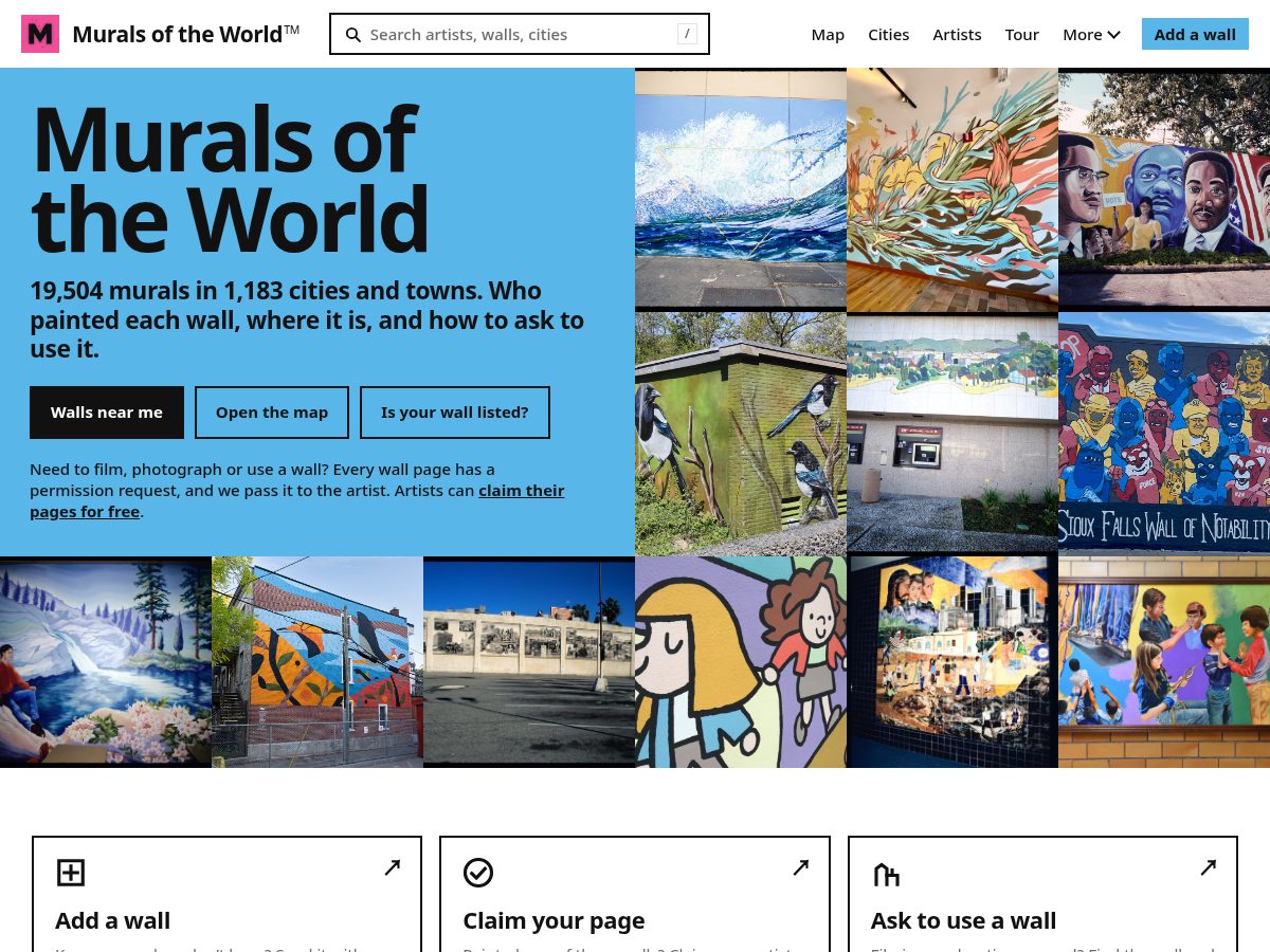 Landing-page snapshot of muralsofthe.world