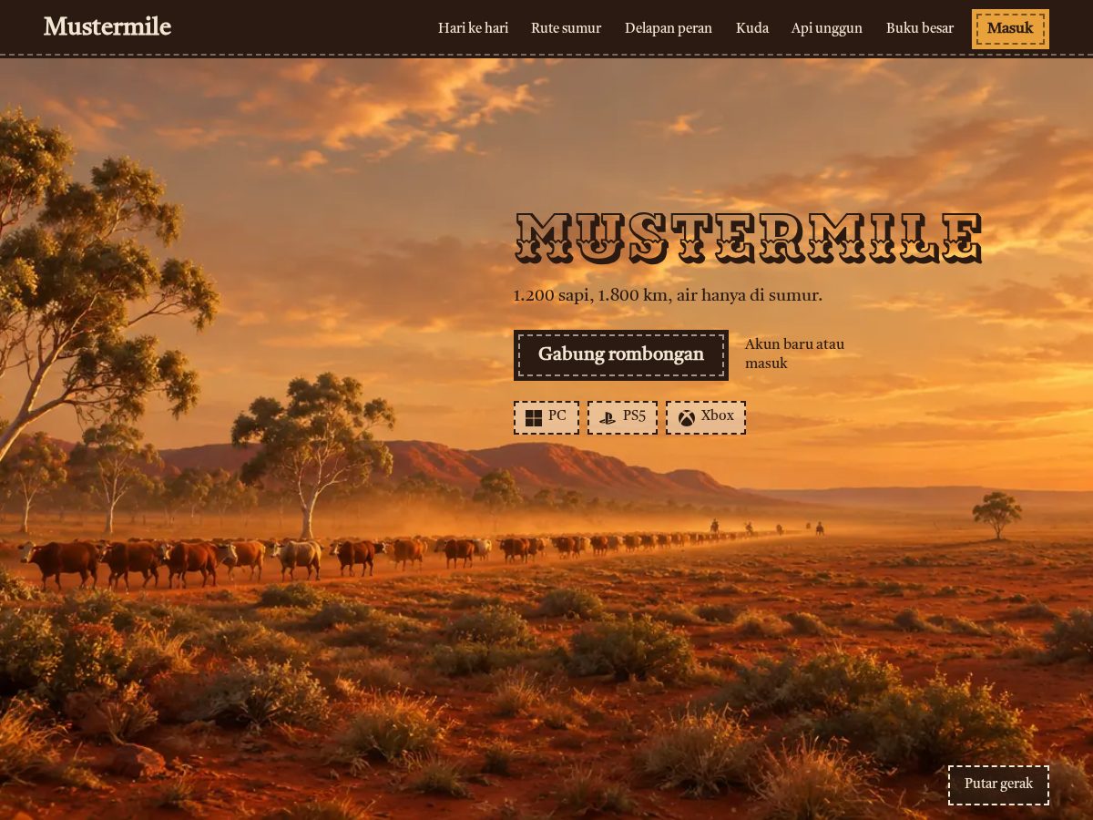 Landing-page snapshot of mustermile.com