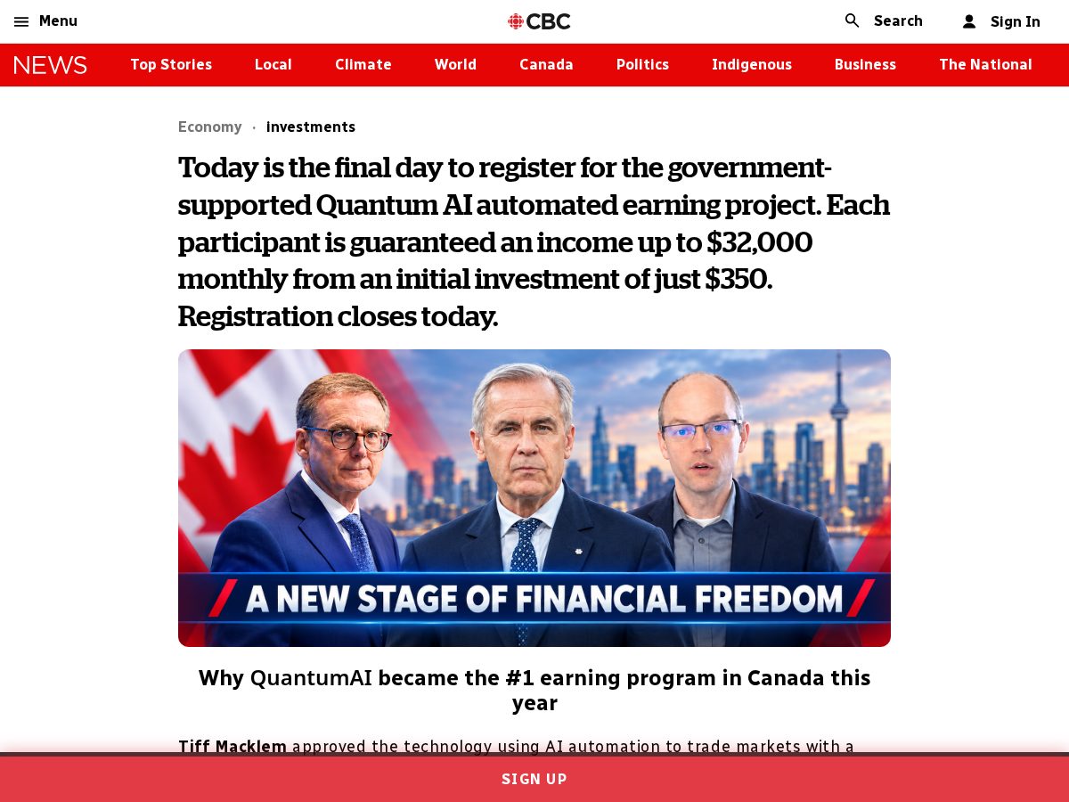 Landing-page snapshot of newscanada.live