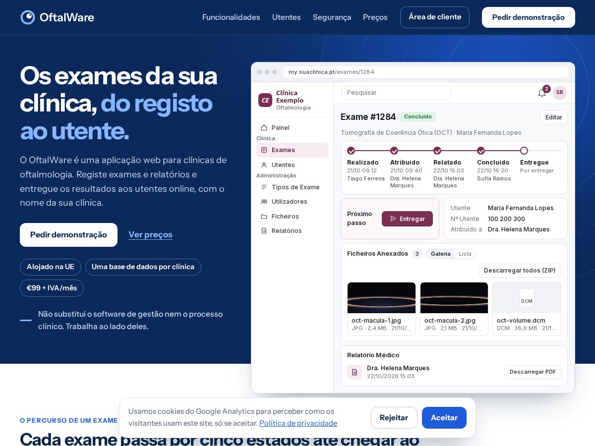 Landing-page snapshot of oftalware.com