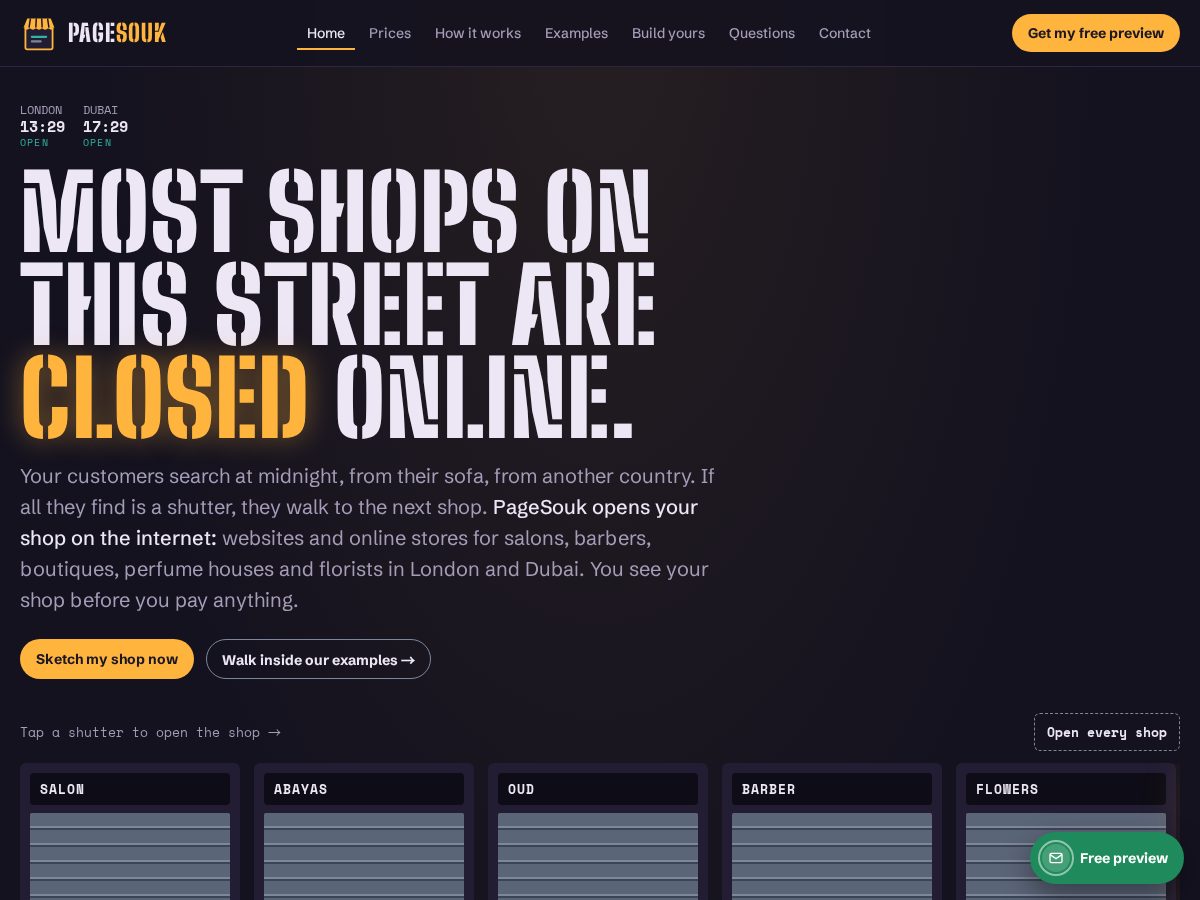 Landing-page snapshot of pagesouk.com