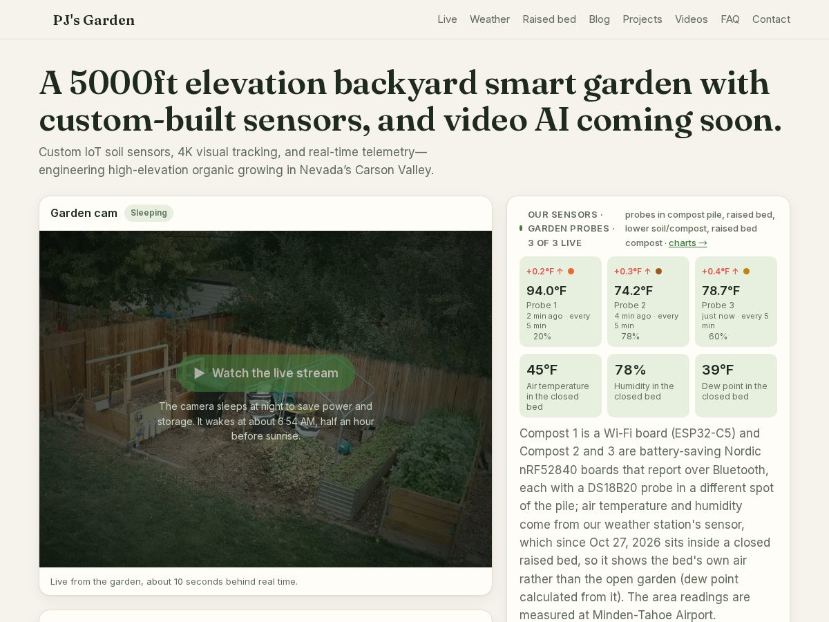 Landing-page snapshot of paulsgarden.site