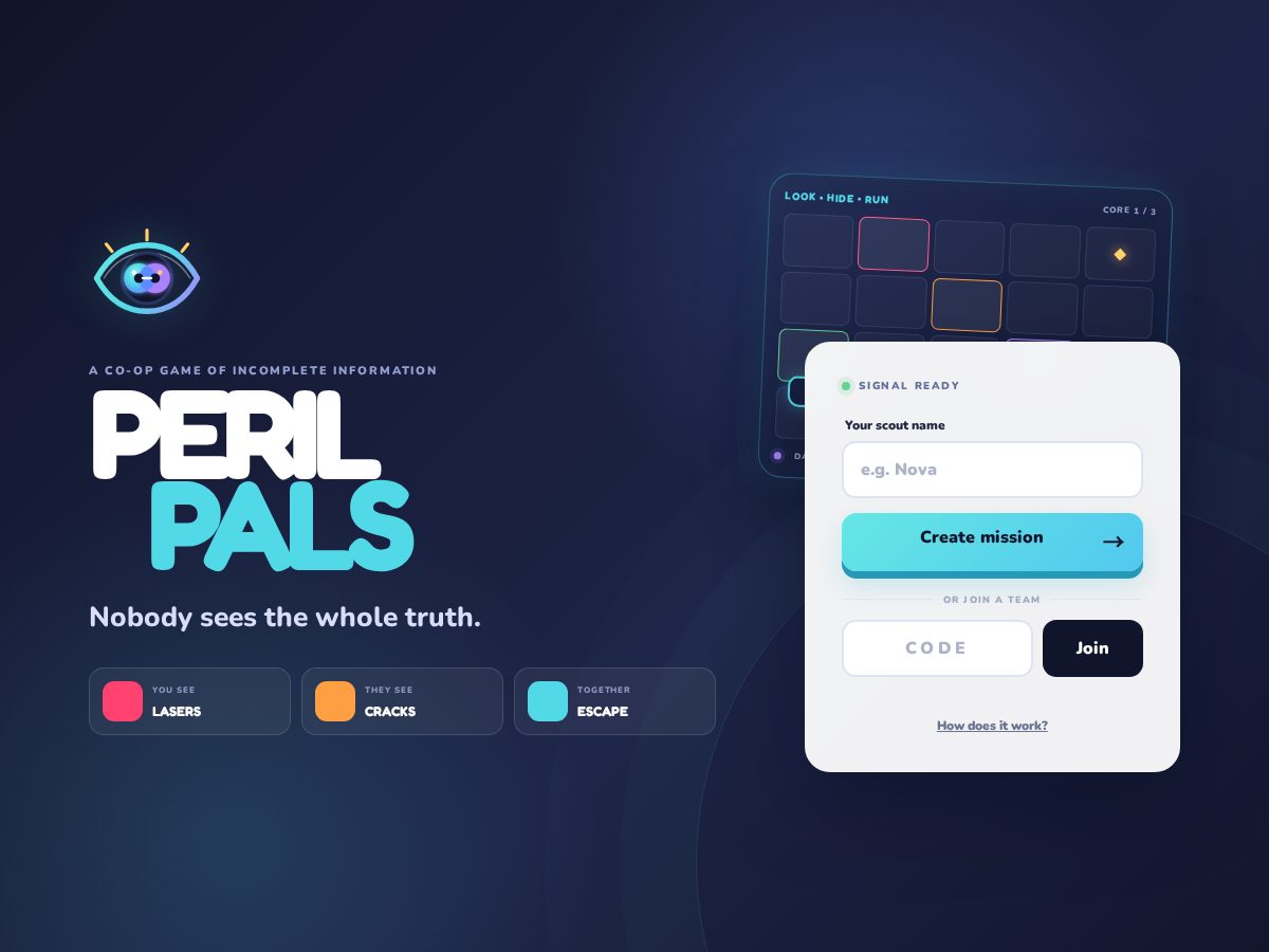 Landing-page snapshot of perilpals.com