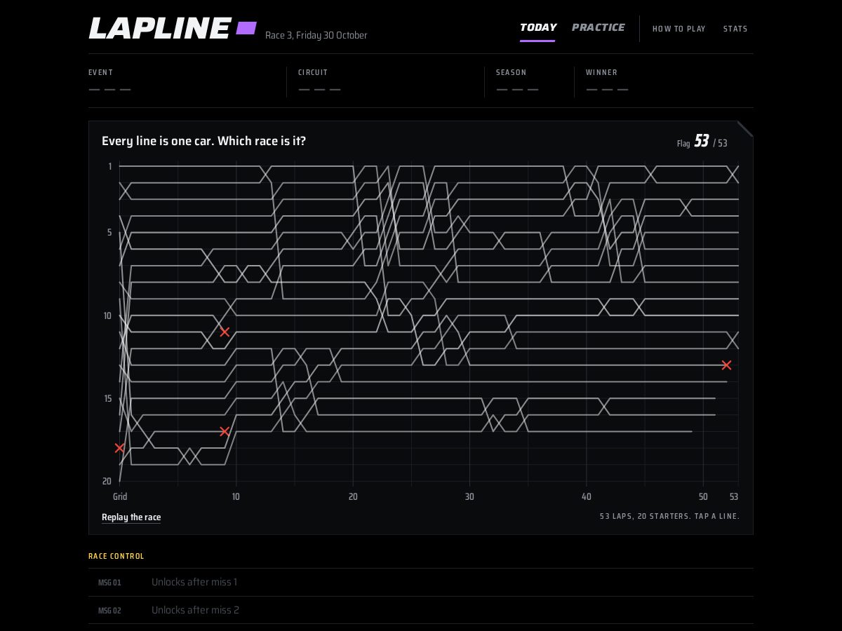 Landing-page snapshot of playlapline.com