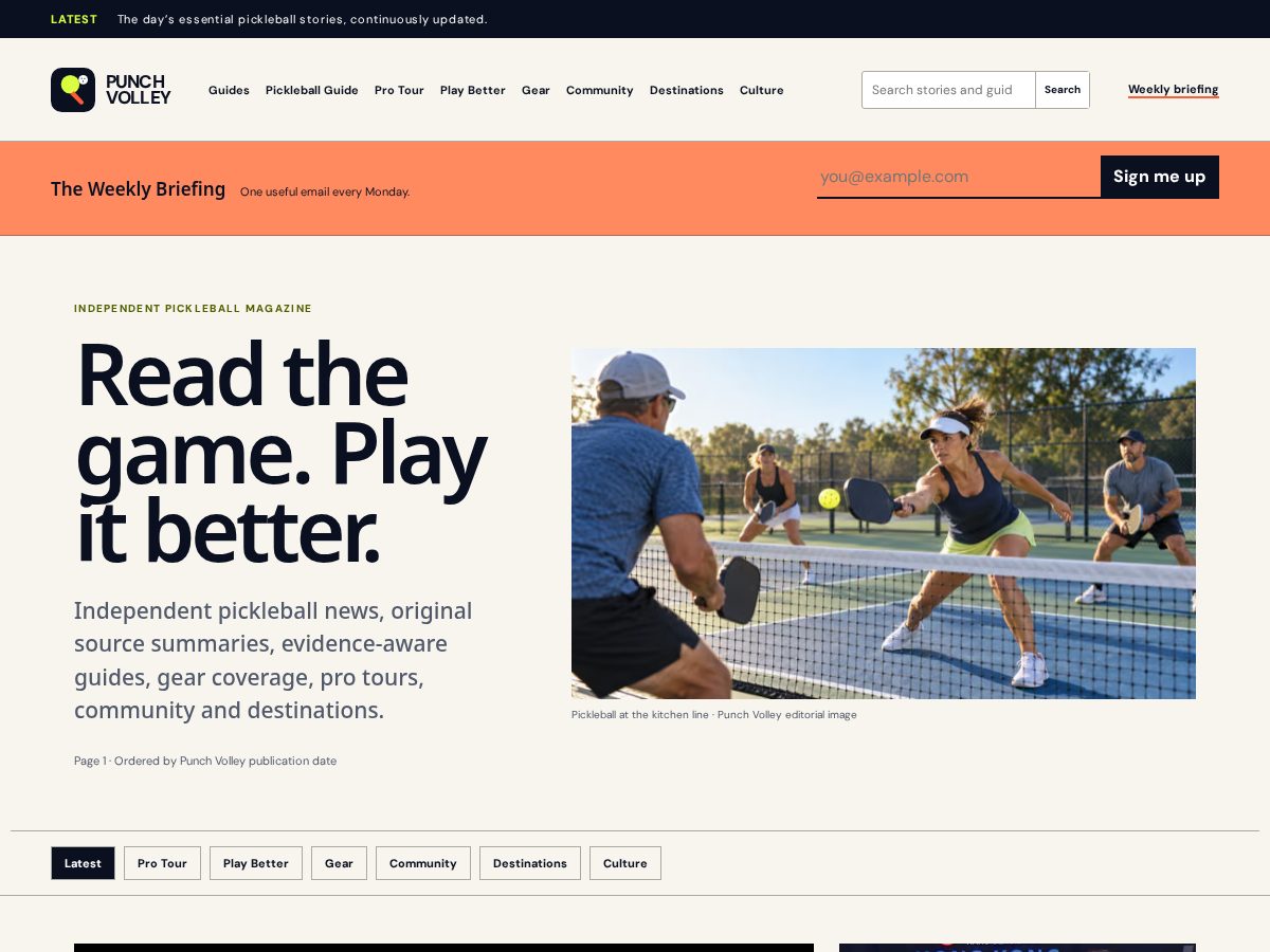 Landing-page snapshot of punchvolley.com