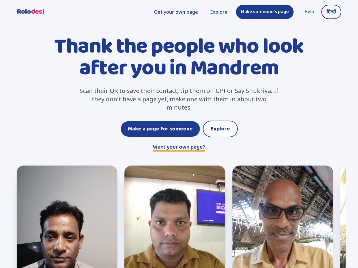 Landing-page snapshot of rolodesi.com