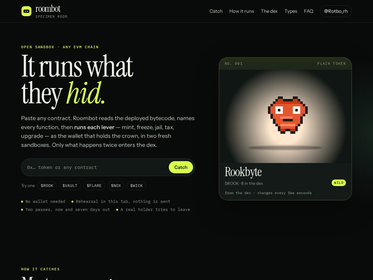 Landing-page snapshot of rotbo.site