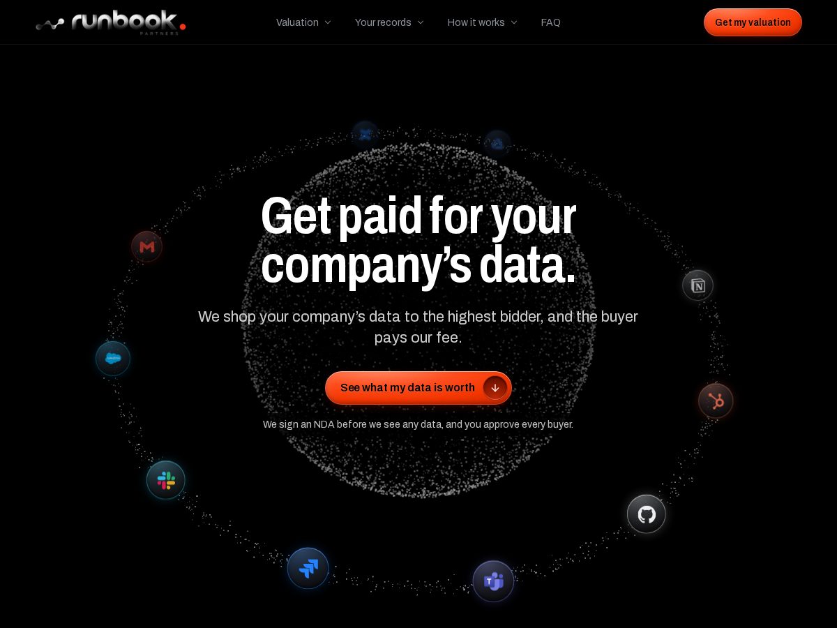 Landing-page snapshot of runbookpartners.com