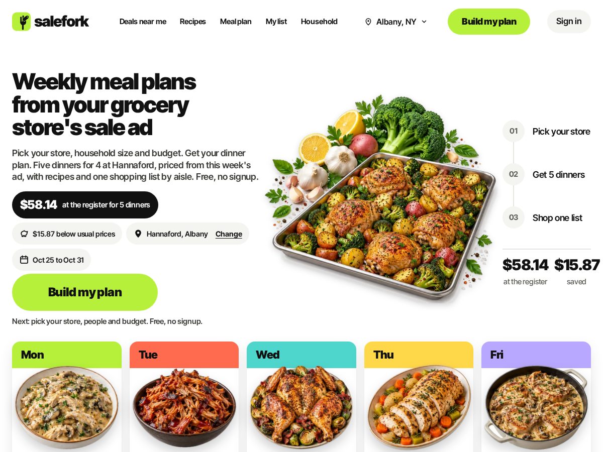 Landing-page snapshot of salefork.shop