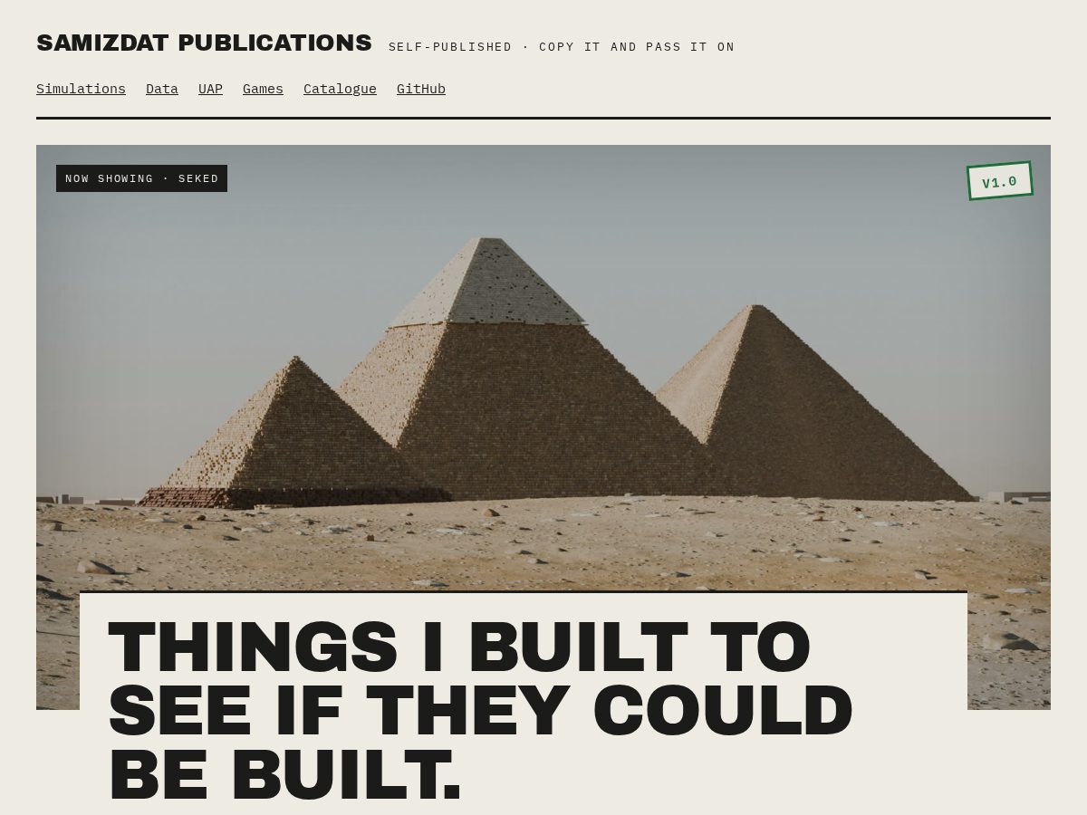 Landing-page snapshot of samizdatpublications.com
