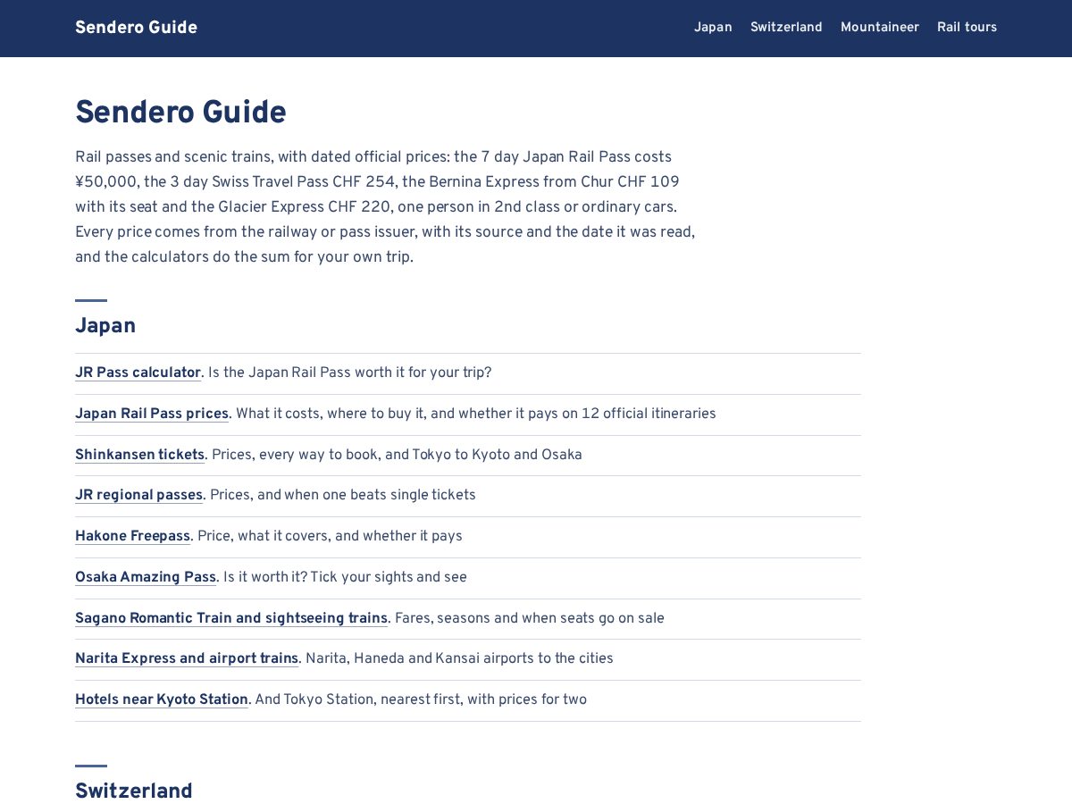 Landing-page snapshot of sendero.guide