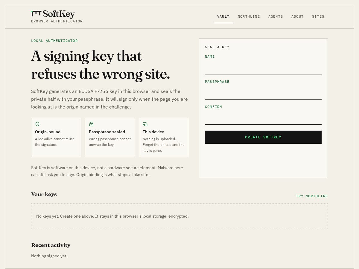 Landing-page snapshot of softkeyauth.com