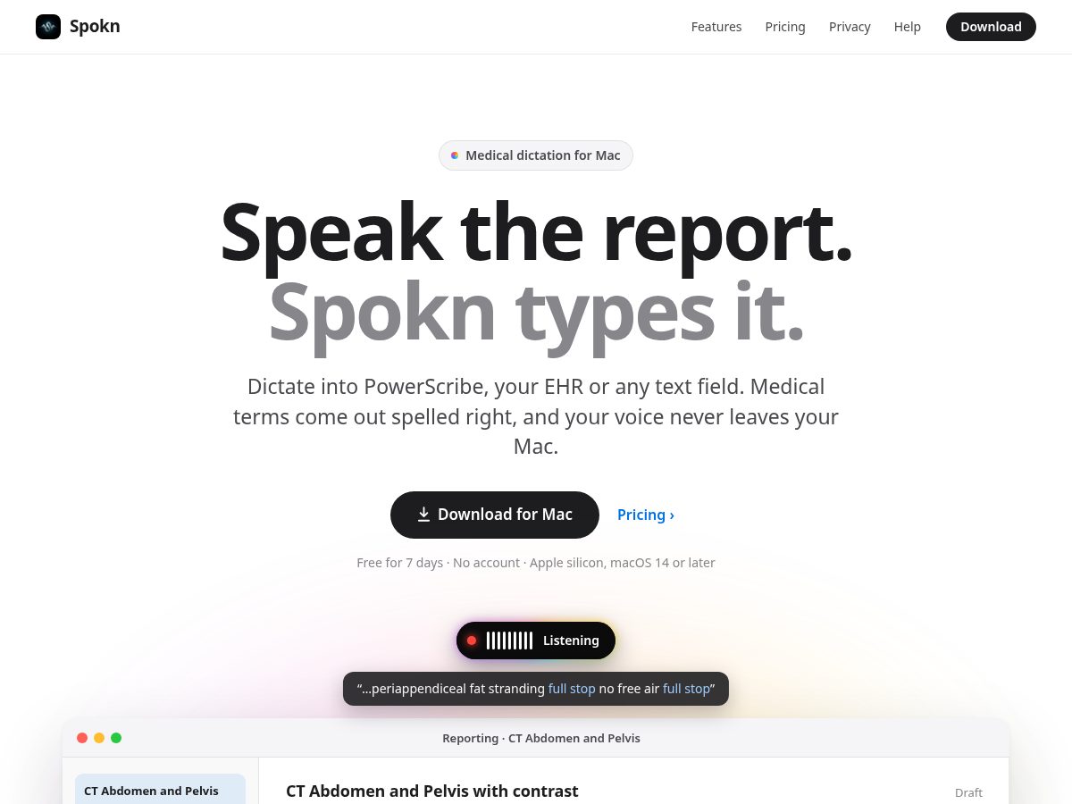 Landing-page snapshot of spoknlabs.com