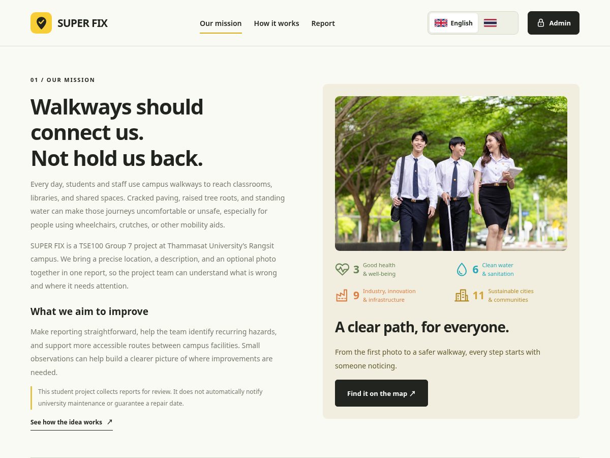 Landing-page snapshot of superfix.online