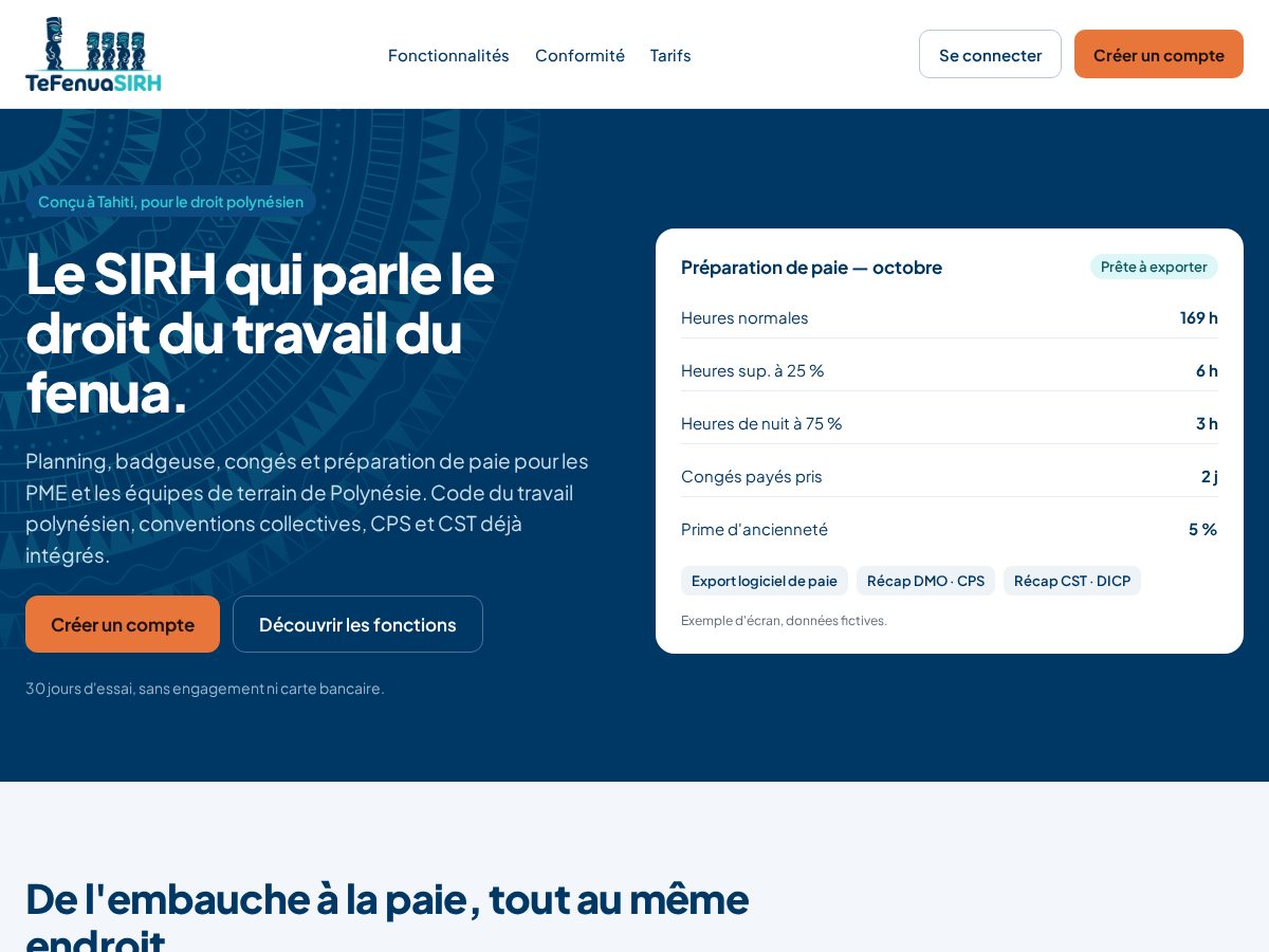 Landing-page snapshot of tefenuasirh.com