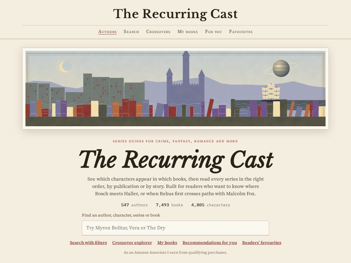 Landing-page snapshot of therecurringcast.com