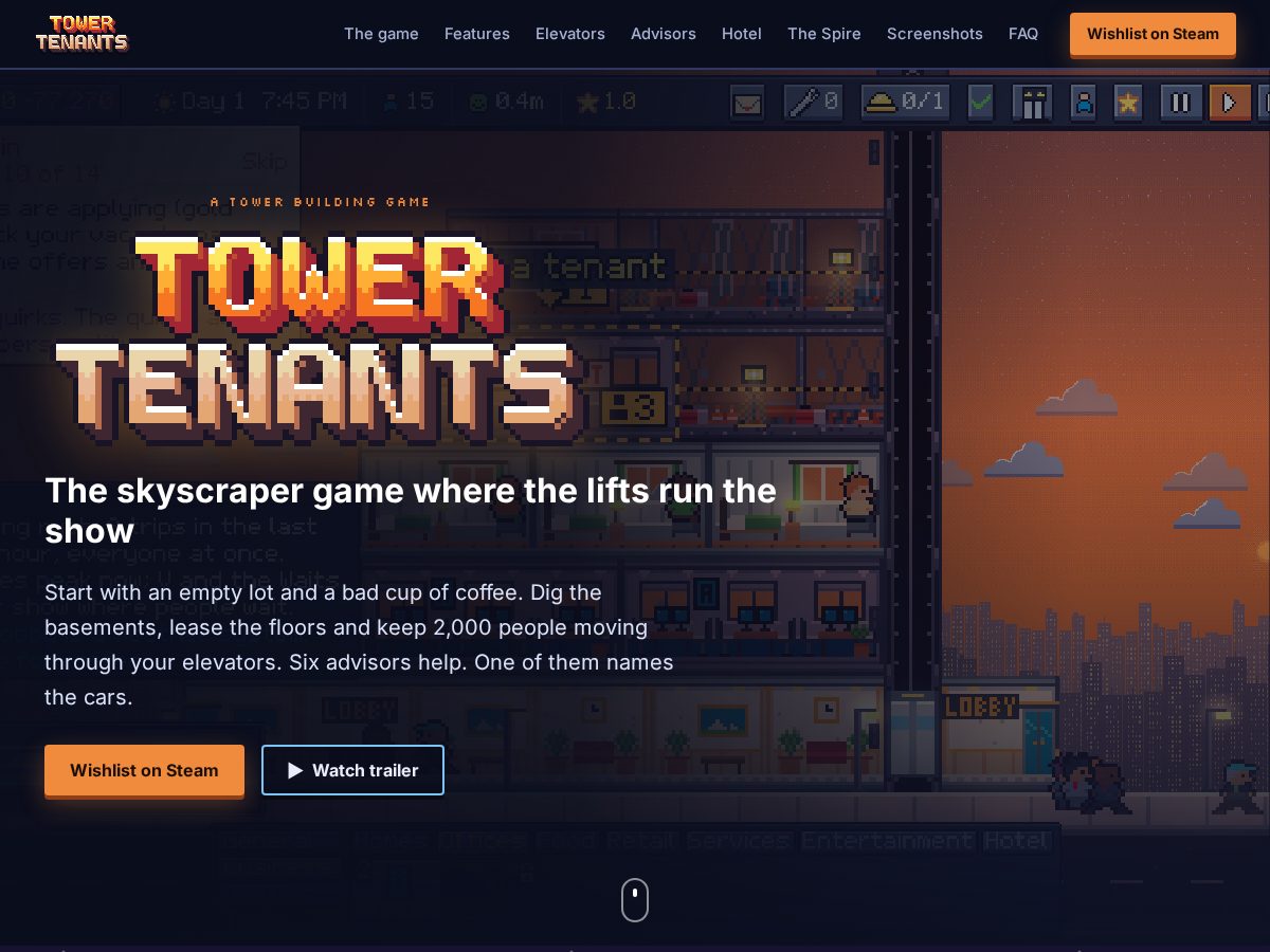 Landing-page snapshot of towertenants.com