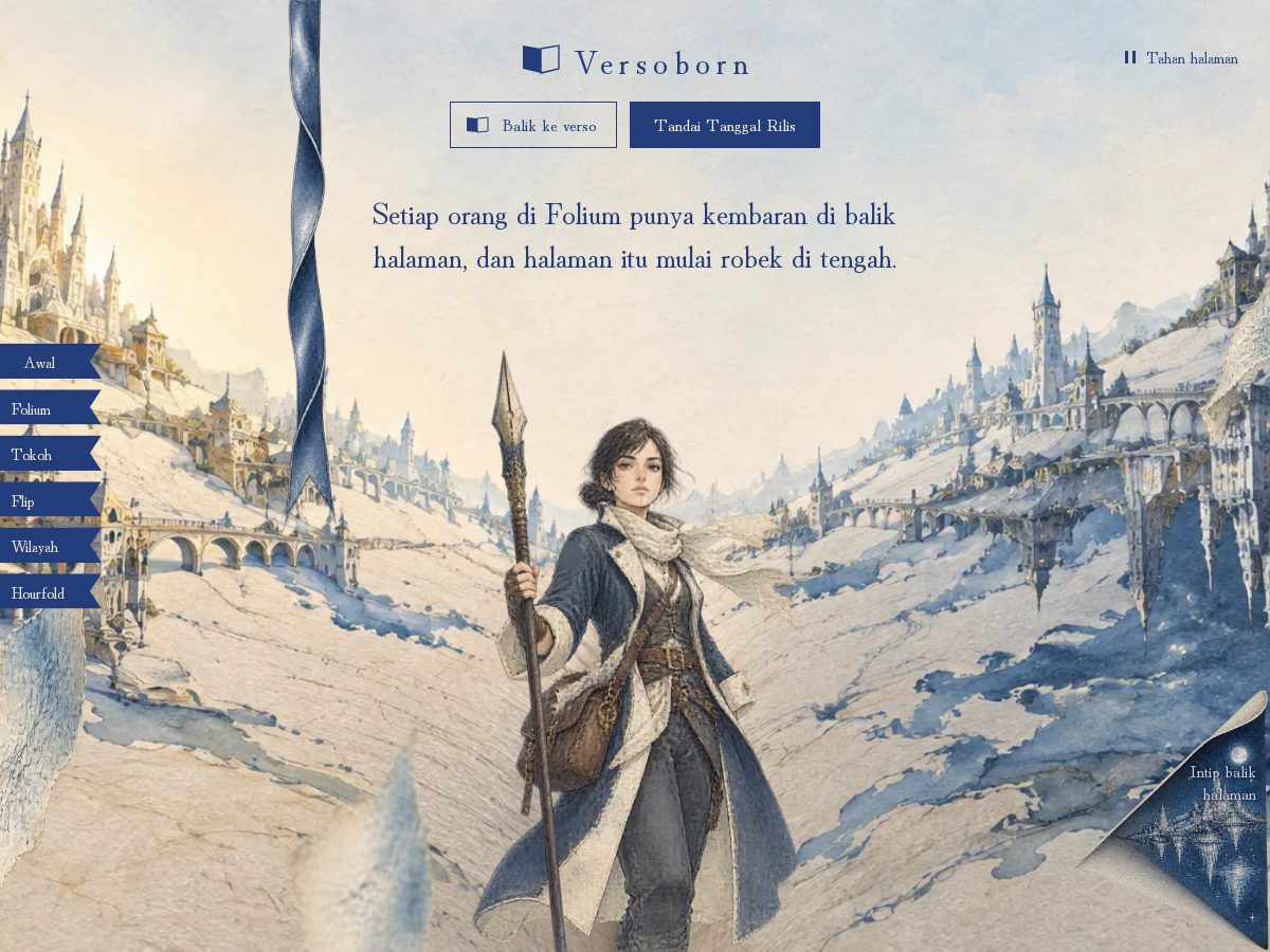 Landing-page snapshot of versoborn.com