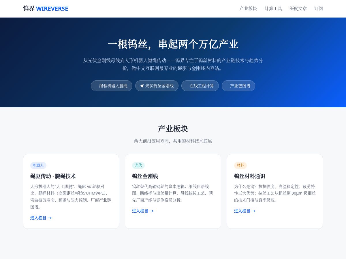 Landing-page snapshot of wireverse.tech