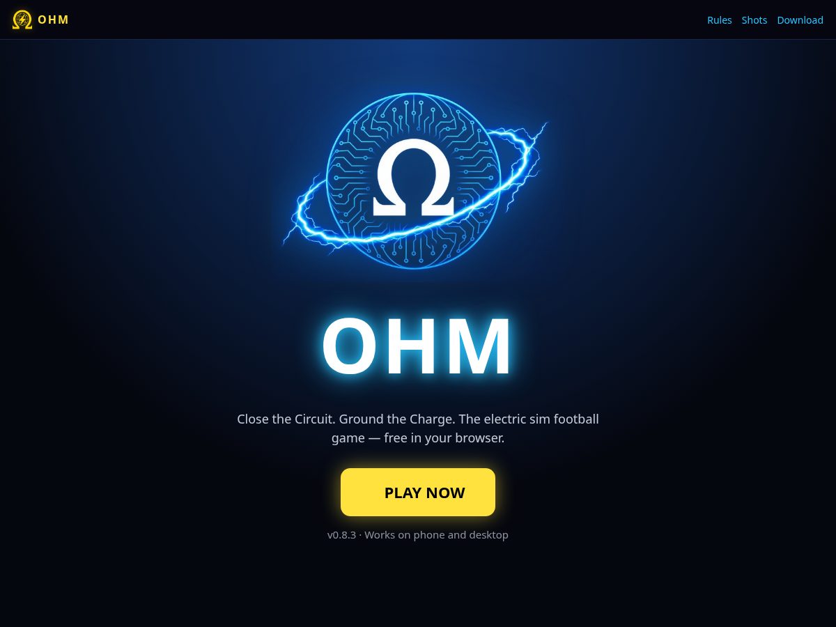 Landing-page snapshot of worldohm.com