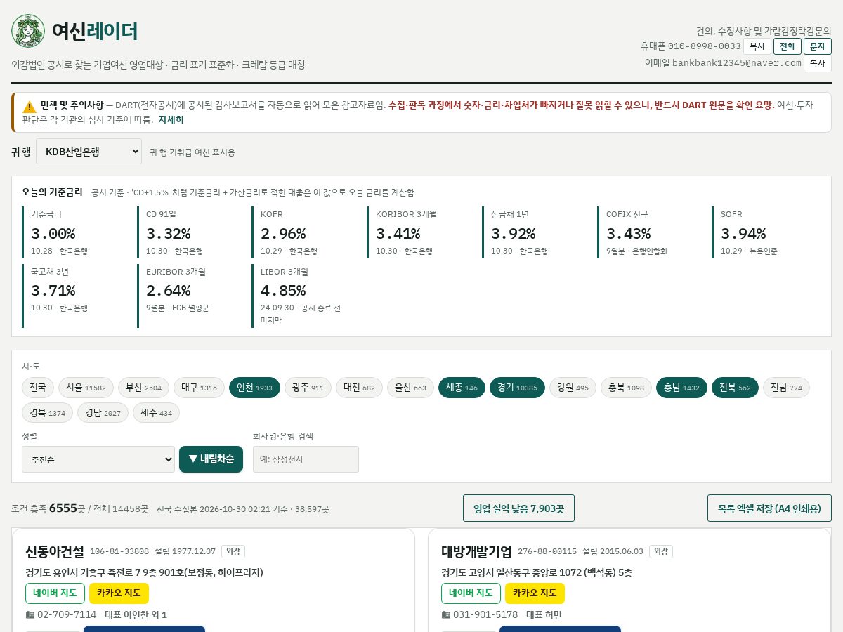Landing-page snapshot of yeosinradar.com