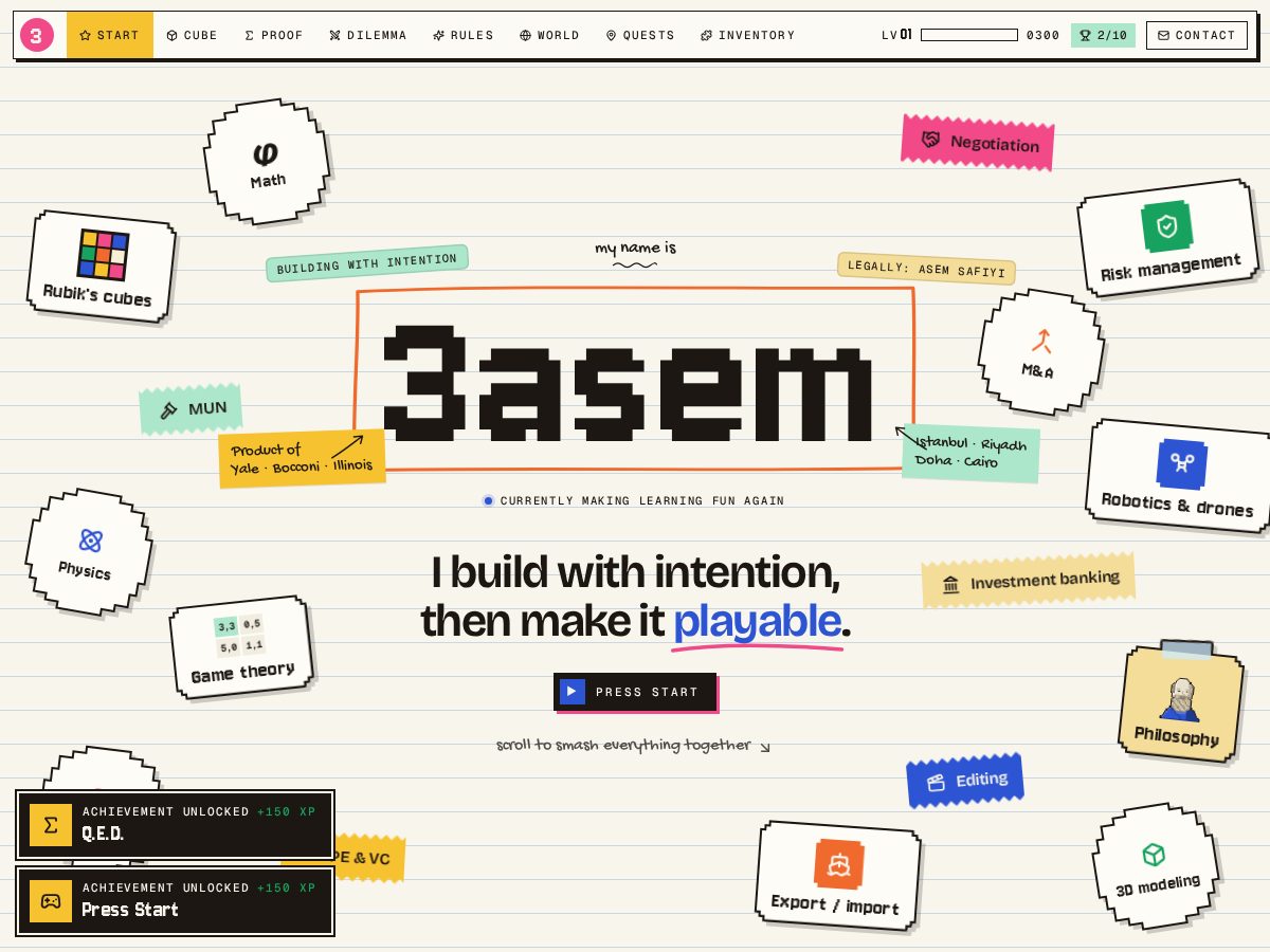 Landing-page snapshot of 3asem.com