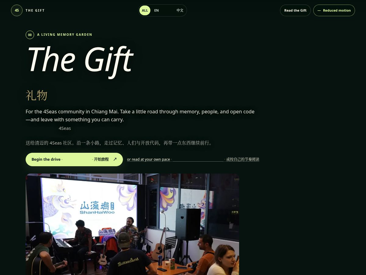 Landing-page snapshot of 4seas.org
