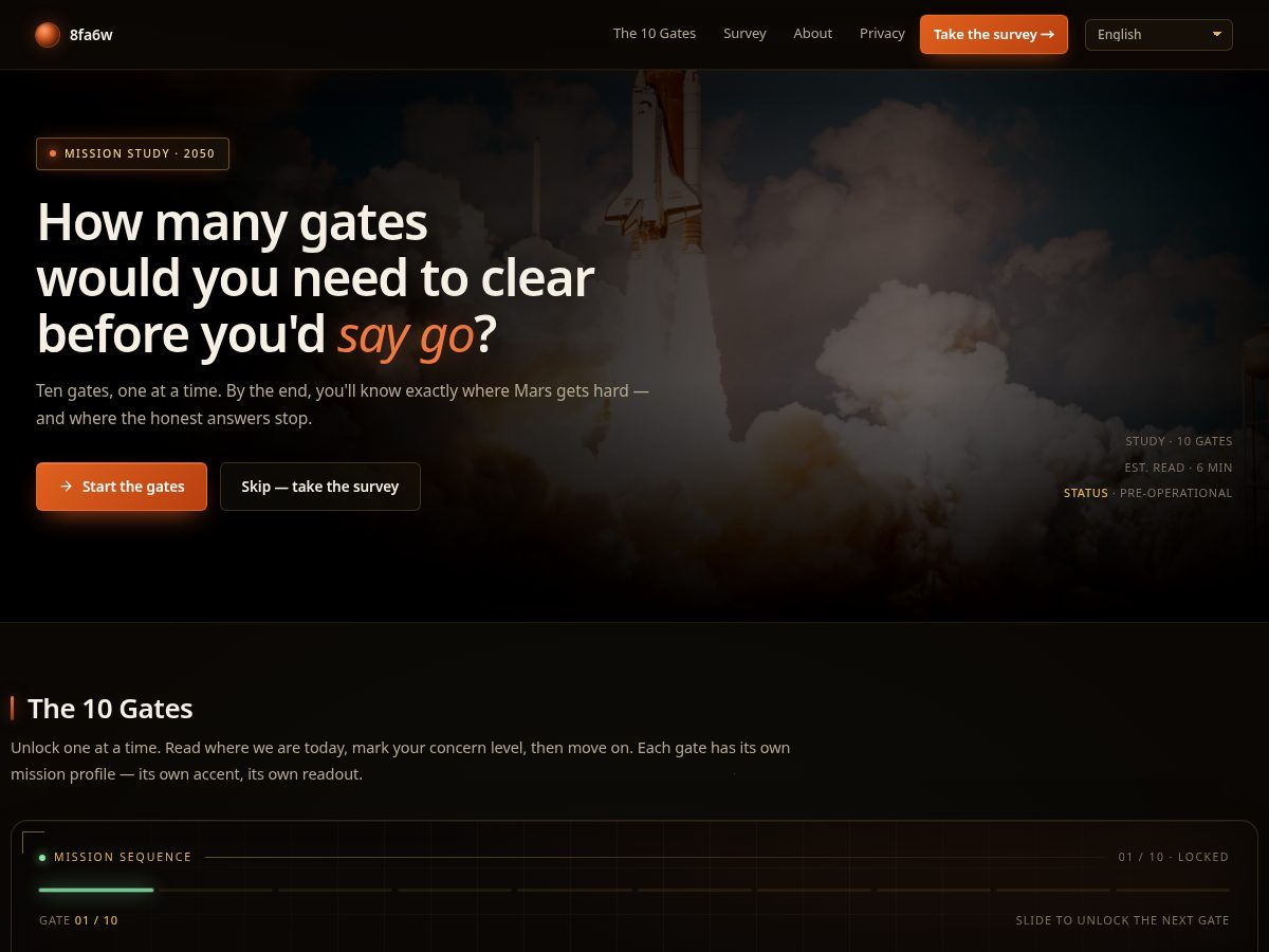 Landing-page snapshot of 8fa6w.com
