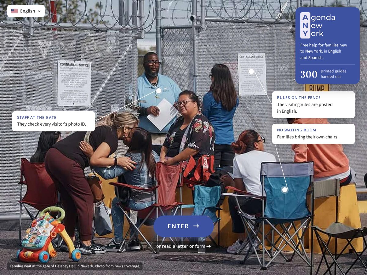 Landing-page snapshot of agendanewyork.org