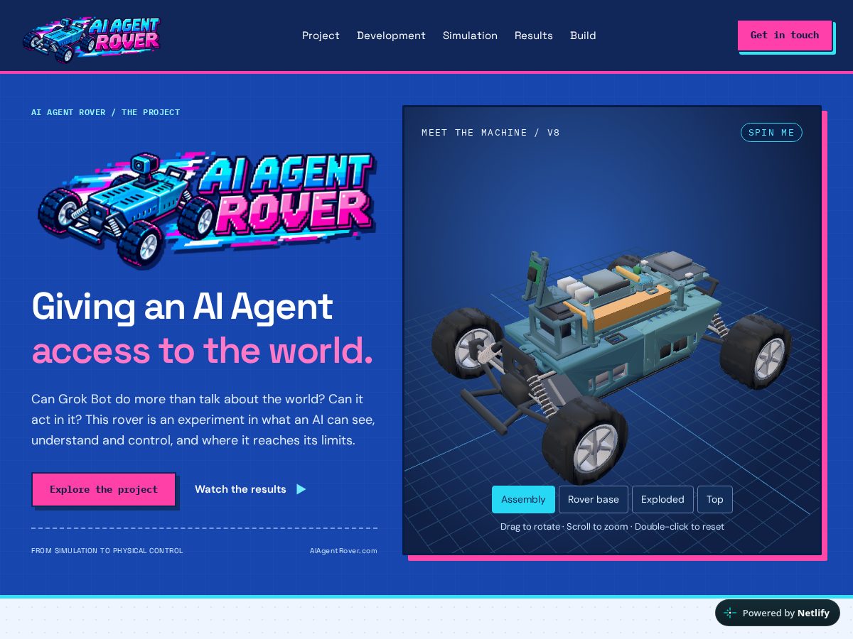 Landing-page snapshot of aiagentrover.com