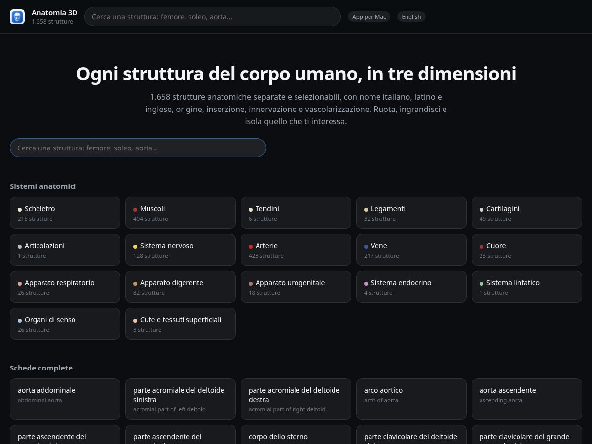 Landing-page snapshot of anatomia3d.app