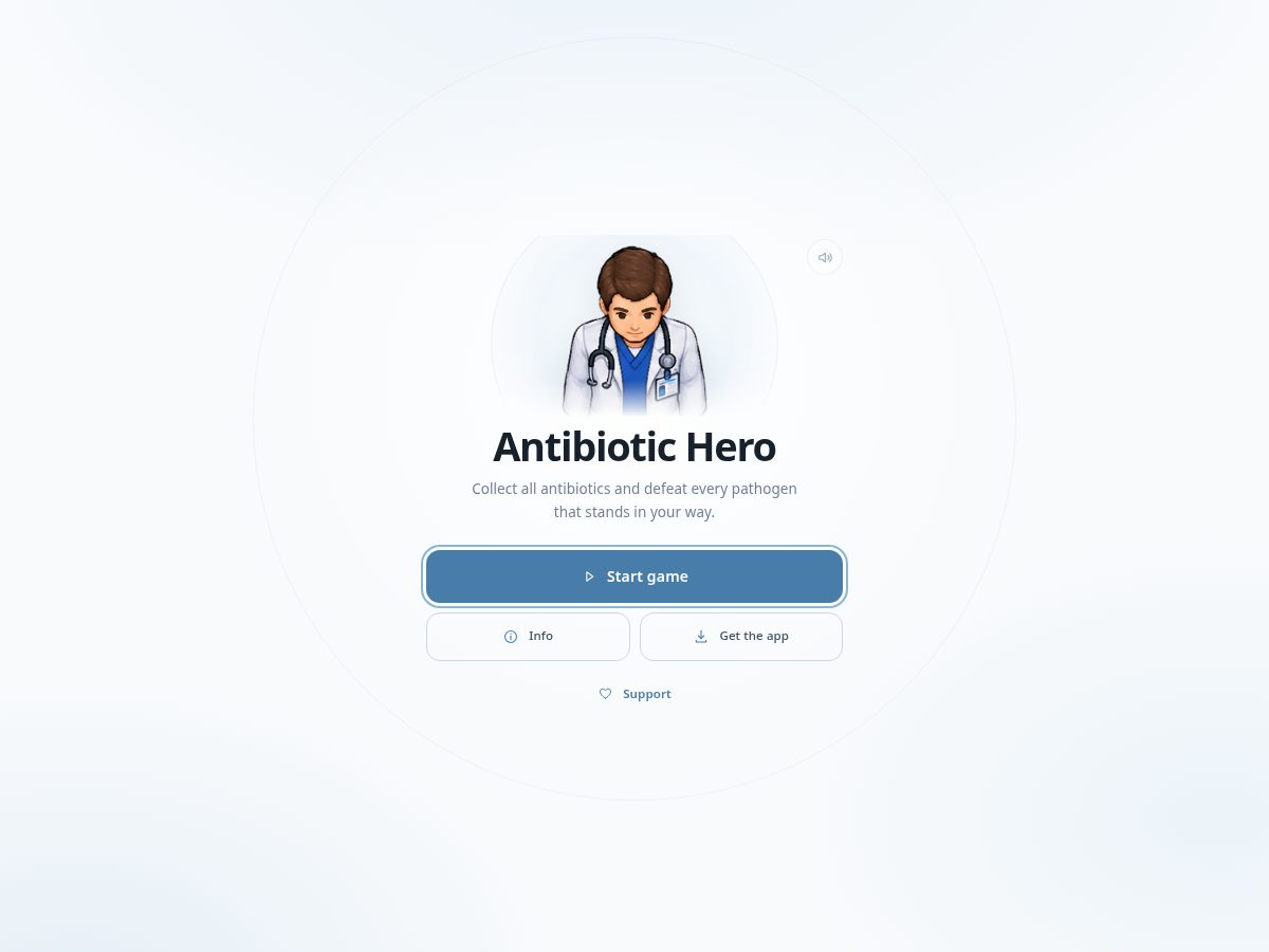 Landing-page snapshot of antibiotic-hero.com