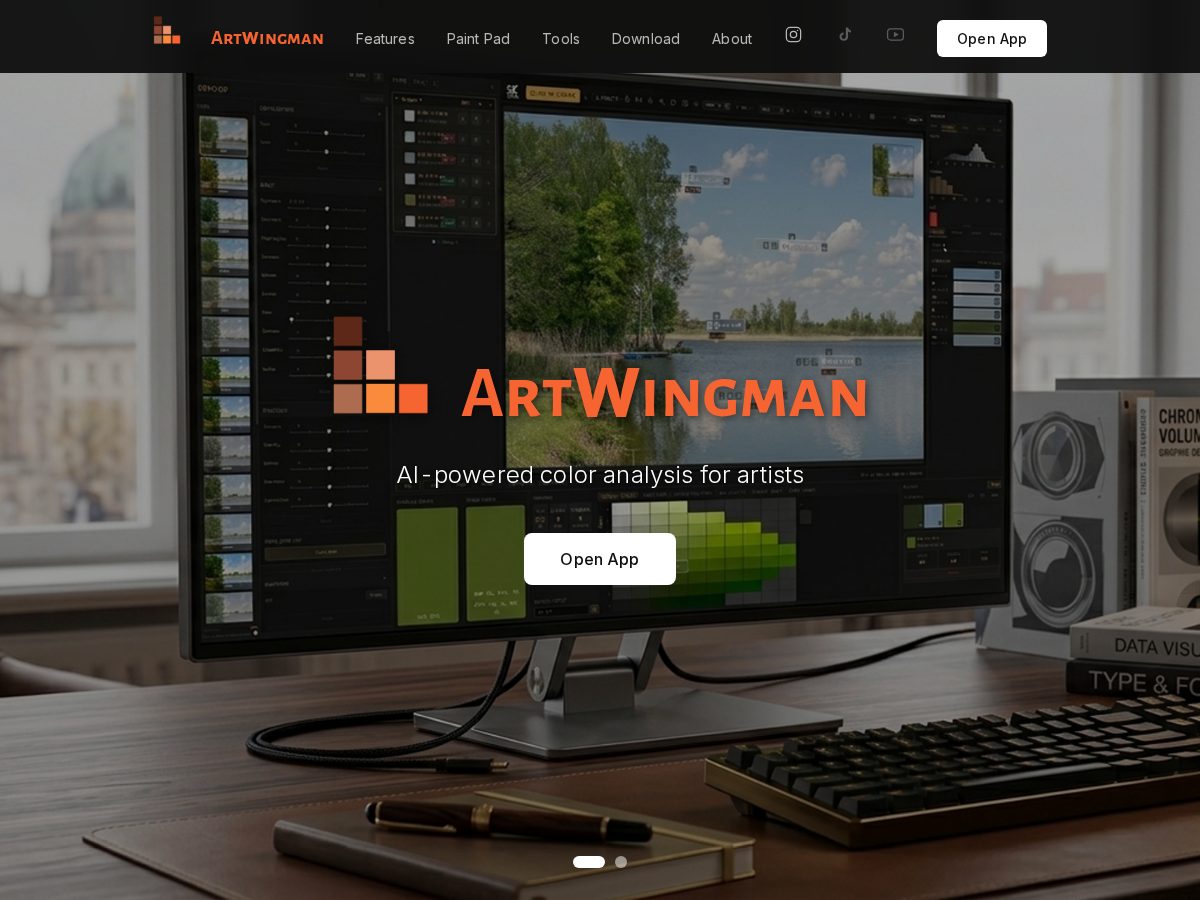 Landing-page snapshot of artwingman.app
