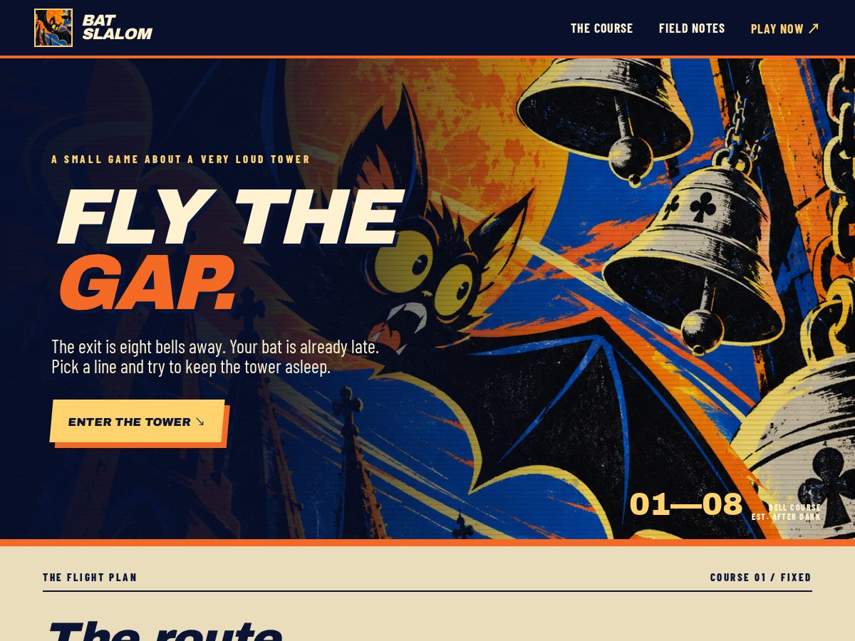 Landing-page snapshot of batslalom.app