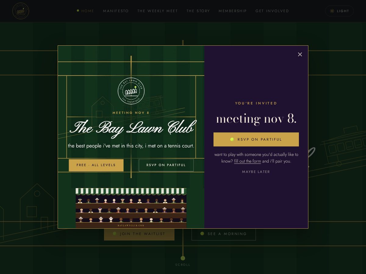 Landing-page snapshot of baylawnclub.com